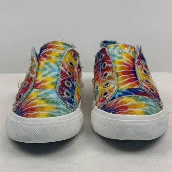 Blowfish Malibu Womens Size 8 Rainbow Tie Dye Play Sneakers Slip On Canvas - Picture 9 of 12